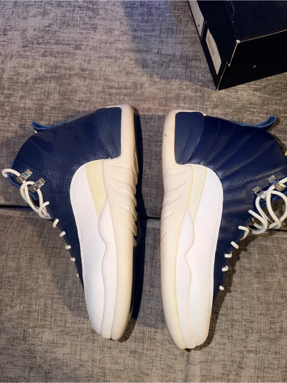 Air Jordan 12 Retro Obsidian 2012 Men’s 8.5 Navy White OG Box